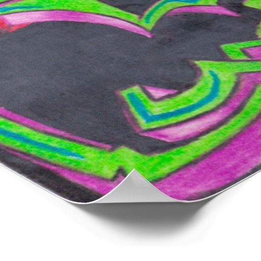 Evil Eye Graffiti Poster (Ecke)