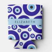 Evil Eye, Greek Eye, Turkish Eye, Mati, Your Name Dosenkühler (Rückseite)