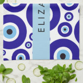 Evil Eye, Greek Eye, Turkish Eye, Mati, Your Name Geschirrtuch (Gefaltet)