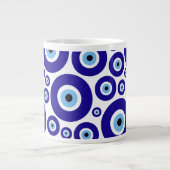 Evil Eye, Greek Eye, Turkish Eye, Mati, Your Name Jumbo-Tasse (Vorderseite)