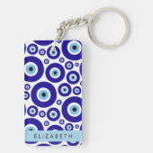 Evil Eye, Greek Eye, Turkish Eye, Mati, Your Name Schlüsselanhänger (Rückseite)