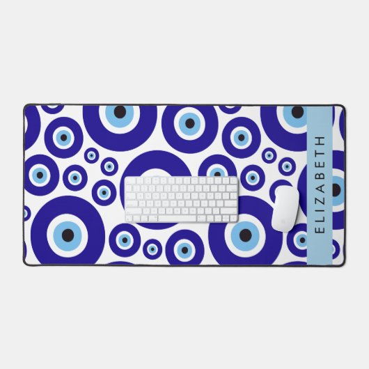 Evil Eye, Greek Eye, Turkish Eye, Mati, Your Name Schreibtischunterlage (Tastatur & Maus)