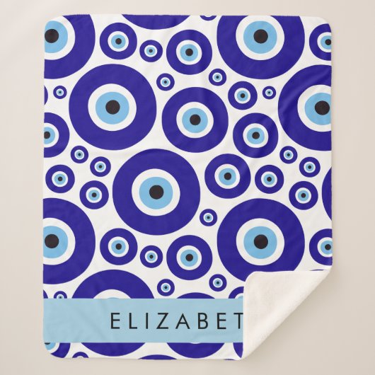 Evil Eye, Greek Eye, Turkish Eye, Mati, Your Name Sherpadecke (Vorderseite)