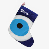 Evil Eye Großer Weihnachtsstrumpf (Vorderansicht (hängend))