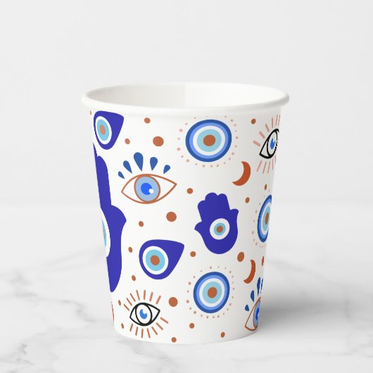 Evil Eye Halloween-Themed Paper Cups Pappbecher (Links)