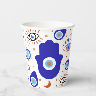 Evil Eye Halloween-Themed Paper Cups Pappbecher