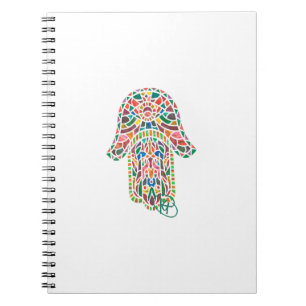 Evil Eye Hamsa Mosaik Art Notizblock