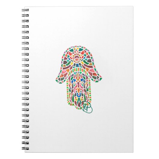 Evil Eye Hamsa Mosaik Art Notizblock (Vorderseite)