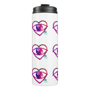 Evil Eye Heart Hamsa Pop Art Thermosbecher