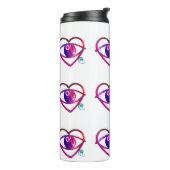 Evil Eye Heart Hamsa Pop Art Thermosbecher (Nach links gedreht)