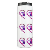 Evil Eye Heart Hamsa Pop Art Thermosbecher (Rückseite)