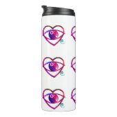 Evil Eye Heart Hamsa Pop Art Thermosbecher (Nach rechts gedreht)
