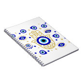Evil Eye in Blue Notebook Notizblock (Rechte Seite)