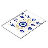 Evil Eye in Blue Notebook Notizblock (Linke Seite)