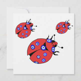 Evil Eye Ladybirds Card Feiertagskarte