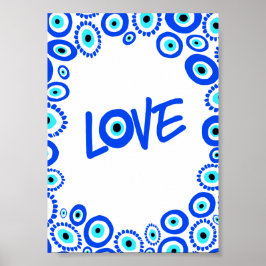 Evil Eye LIEBE Symbol Poster