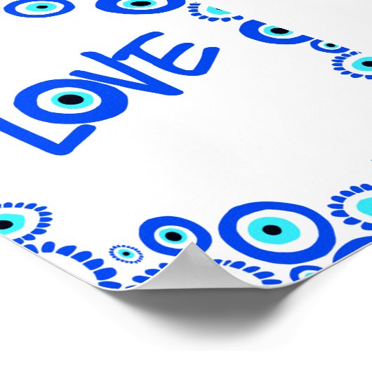 Evil Eye LIEBE Symbol Poster (Ecke)