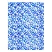 Evil Eye Lucky Charm Symbol Gemustert Tischdecke (Vorderseite)