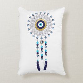 Evil Eye Mandala Dream Catcher and Gold Dekokissen