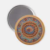 Evil Eye Mandala: Originelle Kunst Magnet (Vorderseite/Rückseite)