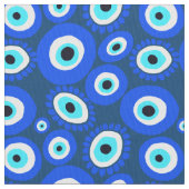 Evil Eye Mediteran Blaues Auge Muster Stoff (Nahaufnahme)