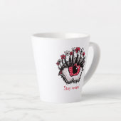 Evil Eye Melt Creepy Psychedelic Horror Bleibe Sel Milchtasse (Rechte Ecke)