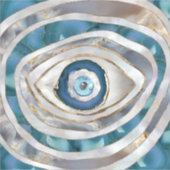 Evil Eye Mineralien und Gold Aufkleber (Vorderseite)