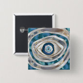 Evil Eye Mineralien und Gold Button (Vorne & Hinten)