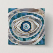 Evil Eye Mineralien und Gold Button (Vorderseite)