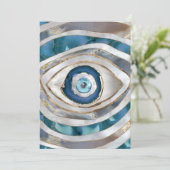 Evil Eye Mineralien und Gold Feiertagskarte (Stehend Vorderseite)