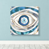 Evil Eye Mineralien und Gold Leinwanddruck (Insitu (Holzboden))