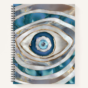 Evil Eye Mineralien und Gold Notizblock