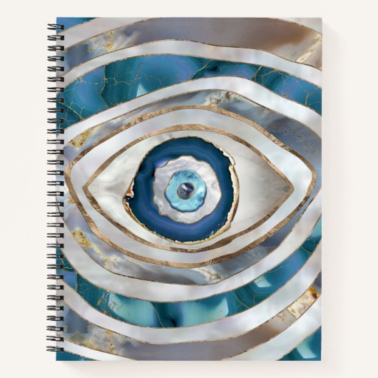 Evil Eye Mineralien und Gold Notizblock (Vorderseite)