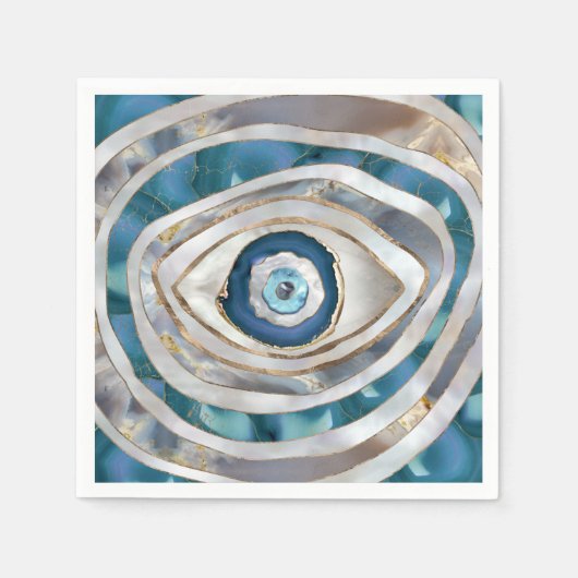 Evil Eye Mineralien und Gold Serviette (Vorderseite)