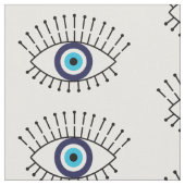 Evil Eye mit Eyelashes Lucky Symbol Pattern Stoff (Nahaufnahme)