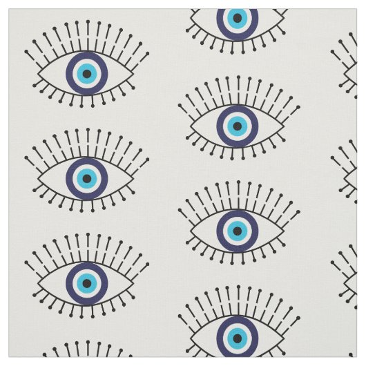 Evil Eye mit Eyelashes Lucky Symbol Pattern Stoff (Muster)