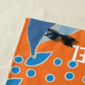 Evil Eye Modern Retro farbiges Strandtuch (Beispiel)