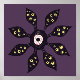 Evil Eye Monster Creepy Gothic Art Poster
