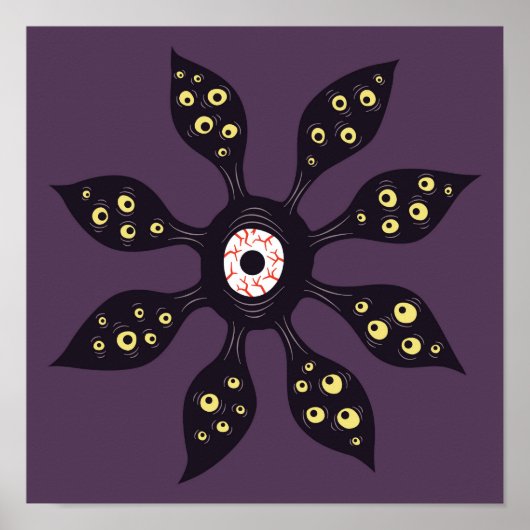 Evil Eye Monster Creepy Gothic Art Poster (Vorne)