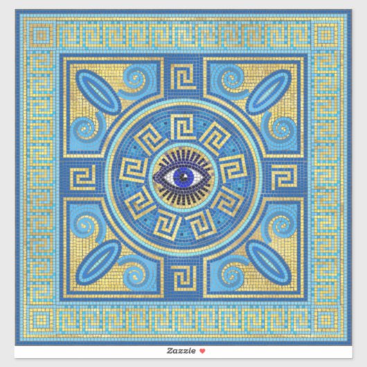 Evil Eye Mosaic Tile Aufkleber (Blatt)