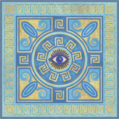 Evil Eye Mosaic Tile Aufkleber (Vorderseite)