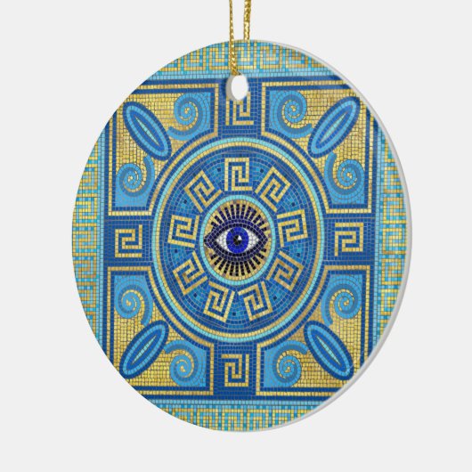 Evil Eye Mosaic Tile Keramik Ornament (Links)