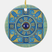 Evil Eye Mosaic Tile Keramik Ornament (Hinten)