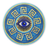 Evil Eye Mosaic Tile Keramikknauf (Vorderseite)