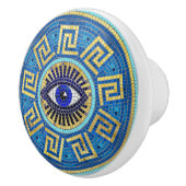 Evil Eye Mosaic Tile Keramikknauf (Rechts)