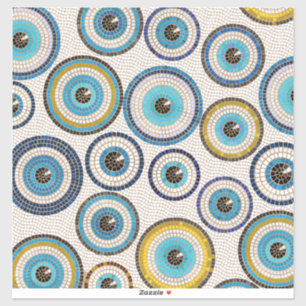 Evil Eye Mosaic Tile Pattern Aufkleber