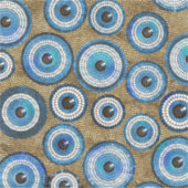 Evil Eye Mosaic Tile Pattern Aufkleber (Vorderseite)