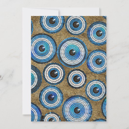 Evil Eye Mosaic Tile Pattern Feiertagskarte (Vorderseite)