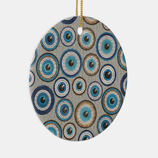 Evil Eye Mosaic Tile Pattern Keramik Ornament (Rechts)