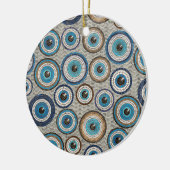 Evil Eye Mosaic Tile Pattern Keramik Ornament (Links)